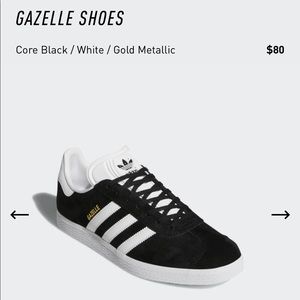 Adidas Black Gazelle Shoes